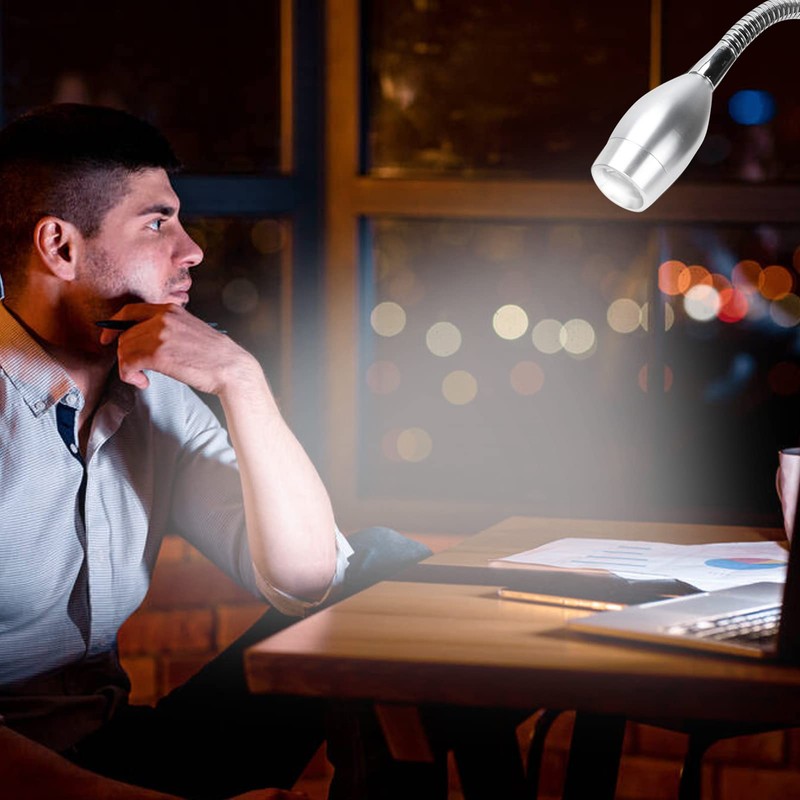 LED Desk Lamp, Daylight Working Light, Hardwired Spotlight with Flexible