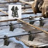 Strasee 100Pcs 1-3/16" Snap Rebar Chairs Plastic Rebar Concrete Chair
