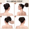 Permuly Messy Bun Hair Piece, Elastic Messy Fake Hair Bun