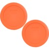 Pyrex 7200-PC 2 Cup Orange Food Storage Replacement Lid (2-Pack)