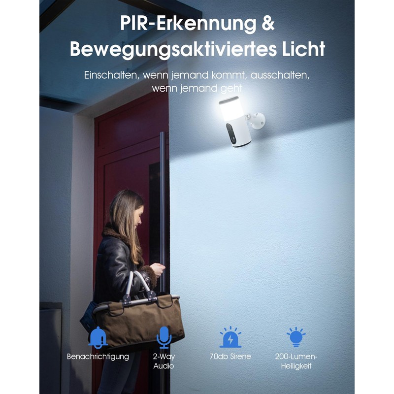 ANRAN 2K Outdoor Security Camera WiFi Enabled Motion Detection 2