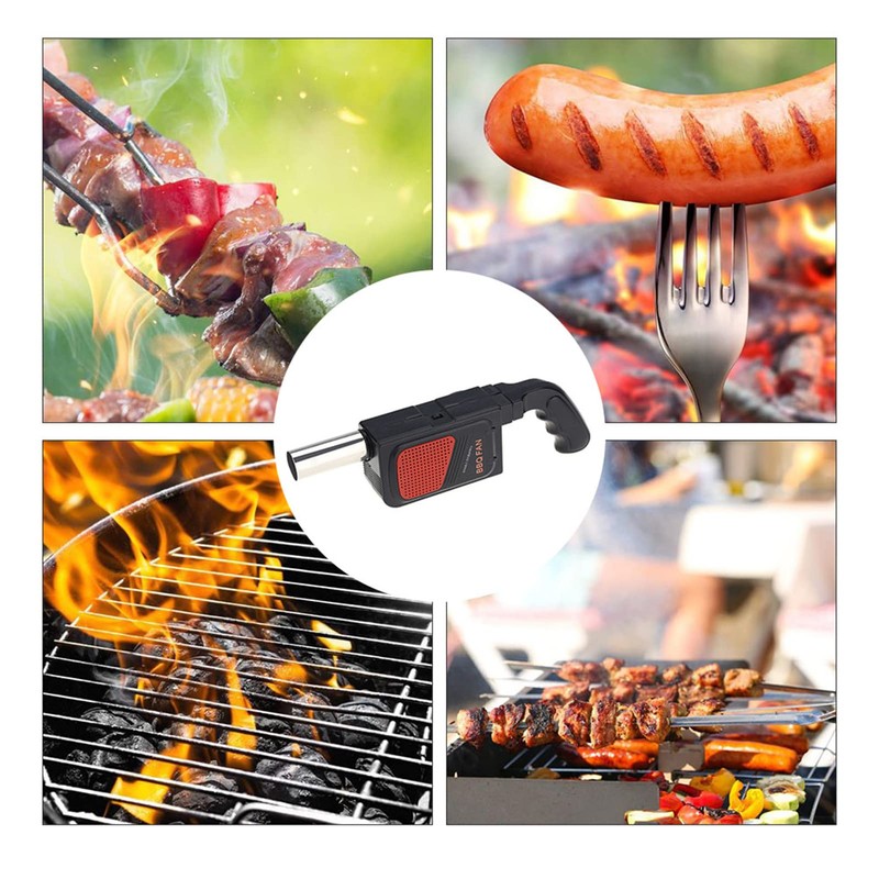 Risegun BBQ Fan, Portable Handheld BBQ Blower Grill Fan Air