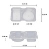 20 Sets Condiment Container with Lid, Disposable Double Compartment Plastic