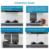 Stainless Steel Stove Backsplash, Kitchen Splatter Shield Black 12"x16"