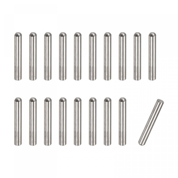 sourcing map 3x15mm Dowel Pins, 20pcs 304 Stainless Steel Round