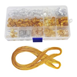 LALAFINA 1set Hair Beads Beard Beads for Braids Dreadlocks and Jewelry Accessories Hair for Crafting Necklaces and Bracelets for Gifting Any Occasion