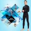 Men One Piece Swimsuit with Back Zipper Quick Dry Long