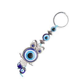 Evil Eye Owl Keychain,Blue Evil Eye Keychain,Turkish Eye,Turkish Blessing for Women Evil Eye Keychain,Good Luck Charm, Default