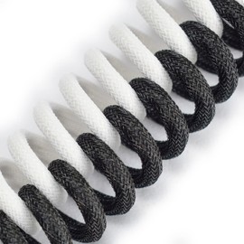 ZDawnn Braided Keyboard Cables 1.5m Coiled Type-C to USB A with Detachable Aviator Connector.for Gaming Keyboard/Tablet (white)