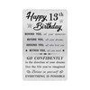 MOQIYXL Happy 13th Birthday Card for Boy Girl, Small Engraved