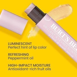 N/A Burt's Bees Champagne Lip Shimmer Pack of 4 Moisturizing Lip Color Balm Stick