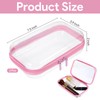 Chanumetal 2 Pack Clear Hard Shell Zipper Case, Clear Zipper