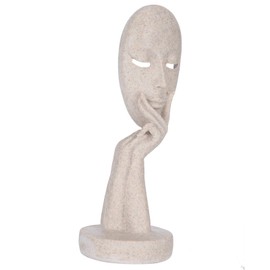 KOYRZAGH Modern Minimalist Woman Face Statues and Statues, Abstract Characters Mask Crafts Resin Hand Made Ornaments Sculpture