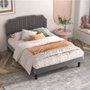 VECELO Full Size Upholstered Platform Bed Frame with Tufted Adjustable