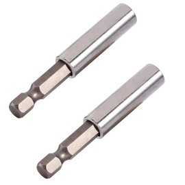 Magnetic Screwdriver Bit Extension Connection Rod Drill Holder 60 mm Length 1/4 Hex Shaft Magnetic Bit Holder Power Tools Pack of 10