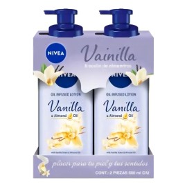 Crema Nivea Vainilla Y Aceite De Almendras 2pz De 500ml