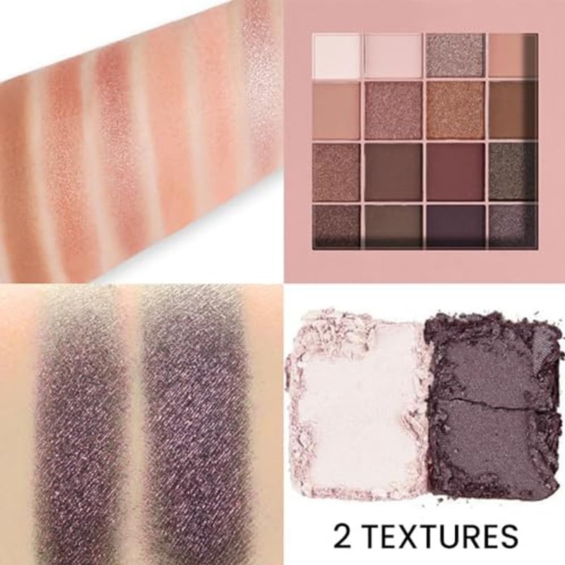HUDA STORY TE1904C Rainbow Palette, 16 Colors Eyeshadow Palette, Professional