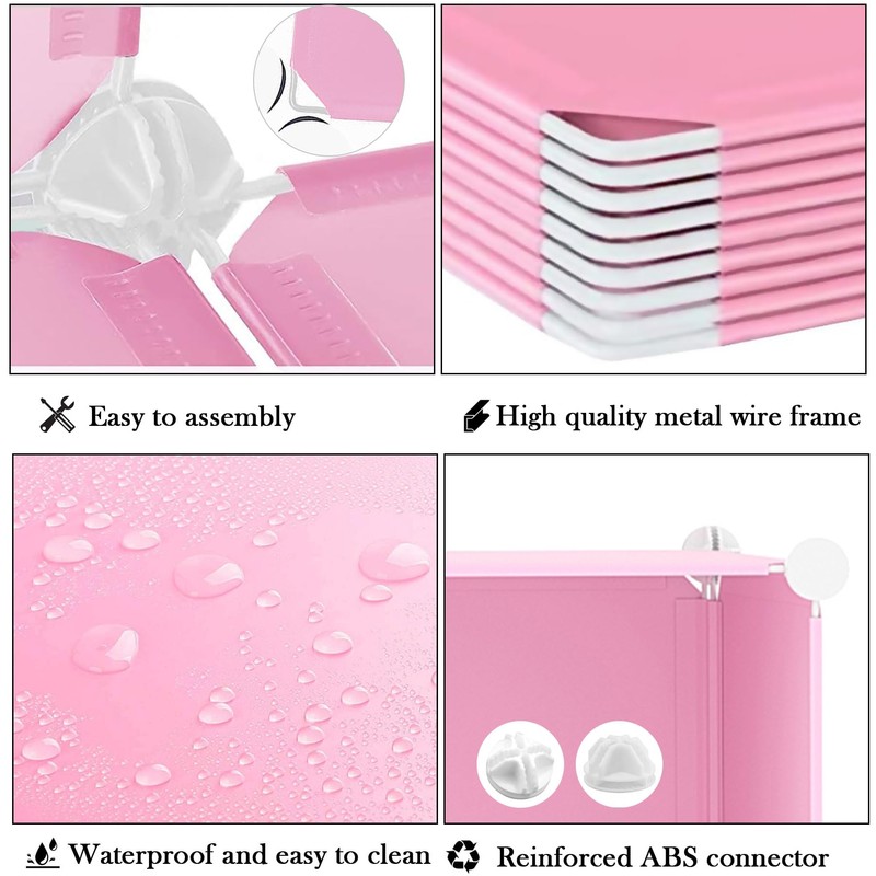 AWTATOS 12 Cube Storage Organizer, Closet Organizers Storage Shelves, Pink