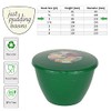 Pack of 6 Plastic Pudding Bowls with Lids - Emerald