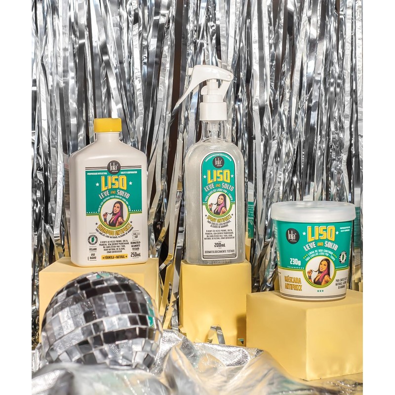 Liso leve e Solto Anti frizz Full Kit Lola Cosmetics
