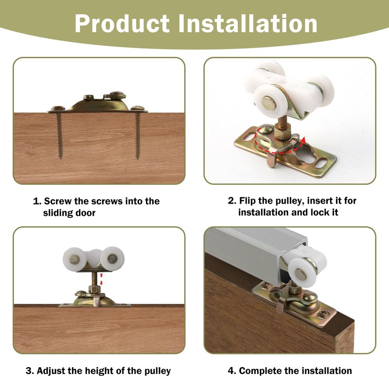 3/4 Inch RV Pocket Door Rollers, 2 Pack