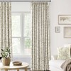 Pinch Pleat Blackout Curtains 108 Inch Long,Boho Floral Pattern Black