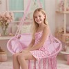 Goutime Hammock Chair, Macrame Hanging Swing Chairs with Cushion and