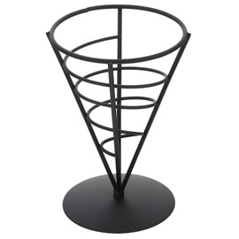 Luxshiny Cupcake Containers French Fries Stand Cone Metal Wire Mini Chips Cone Basket French Fries Holder Fried Food Serving Display Rack for Home Restaurant Party Drew Barrymore Kitchen Appliances