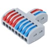 6PCS 2 in 8 Out Terminal Blocks 8 Way Butt