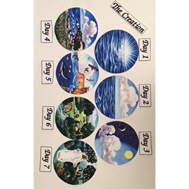 4.5" Creation Circles Felt Figures for Flannel Board Bible Stories-precut