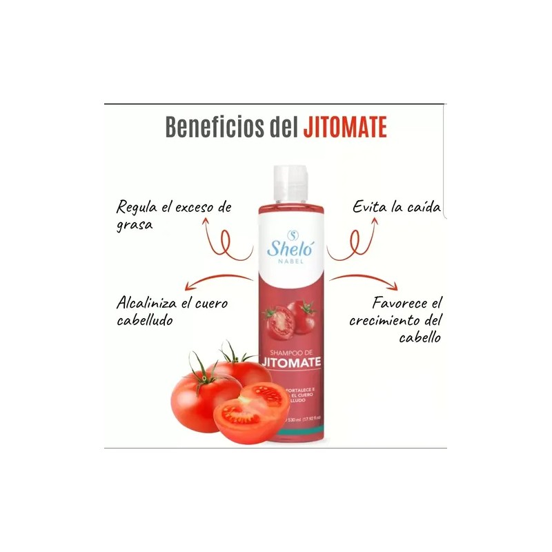 Shampoo De Jitomate Crecimiento Del Cabello Shelo Nabel