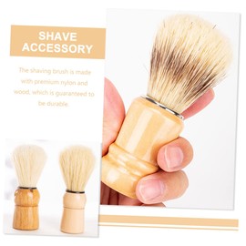 TOVINANNA 2 Pack Shave Brush Men's Haircare Wood Handle Beard Brush Shave Accessory Salon