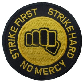 Strike First Strike Hard Cobra Kai Cloth Badge Patch 3.5inch Round Badge Sew-On