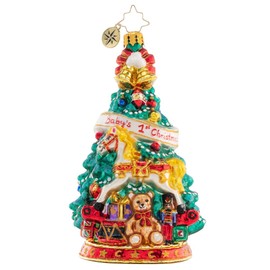 Christopher Radko Hand-Crafted European Glass Christmas Tree Decorative Ornament, Tot's First Tree