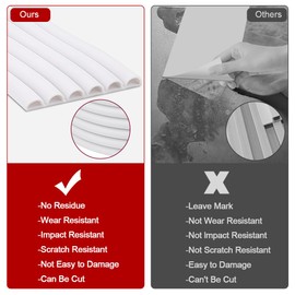 2.7in x 10FT Garage Wall Protector Roll, zxbaers Garage Wall Padding for Car Door, Anti-Scratch and Waterproof Wall Bumper Guards, Strong Self-Adhesive