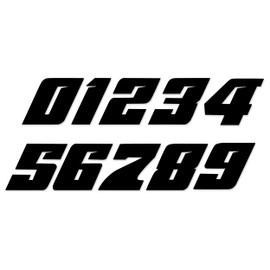 Racing Numbers Vinyl Decal Sticker 0502 - Plate Numbers Style 5