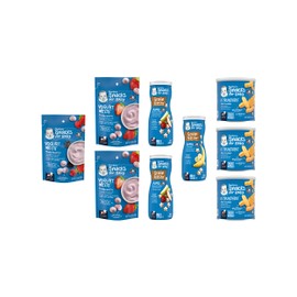 Gerber Snacks for Baby Variety Pack, Yogurt Melts, Puffs and Lil Crunchies (Set of 9)