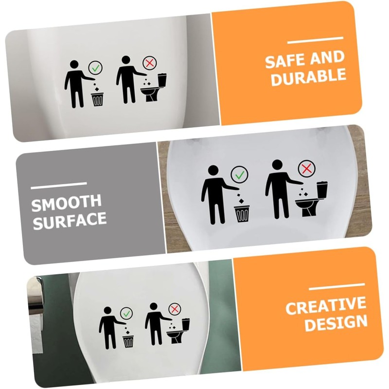 Zerodeko Adhesivos De Pared De Alerta Para Inodoro 2 Unids