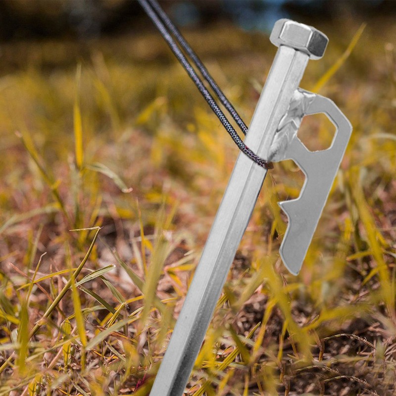 8 pcs Stainless Steel 20cm Hex Tent Stakes Pegs for