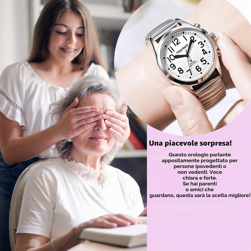 Hearkent Orologio parlante da donna con numeri giganti, facile da