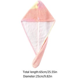 Yardwe Gorro de Ducha de Coral Fleece Super Absorbente para Secado Rápido Envoltura para Mujeres, Cuidado Capilar, Protege contra Daños, Color Aleatorio