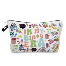 Livel lhood Funny Player Gift Lucky Makeup Bag Cute Small Makeup Organizer Bag Travel Toiletry Zipper Pouch Bin Era Cosmetic Bag Gift for Women Girls