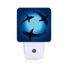 FSHVQKD Floating Sharks Night Light,Plug-in Nightlights Auto Sensor Night Lamp