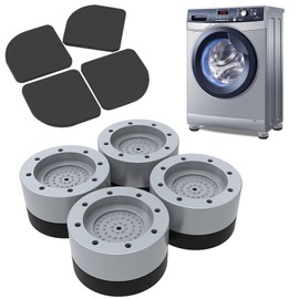 DSFSAEG 4Pcs Washing Machine Anti Vibration Feet Pads and 4Pcs Shock Pads, Non-slip Fixed Pads Anti Vibration Mat Feet Pads For Dryer Washing Machine Fridge Dishwasher