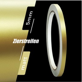siviwonder Decorative Strips Matt Gold Metallic 5 mm Sticker Length 10 m Car Boat Tape Sticker