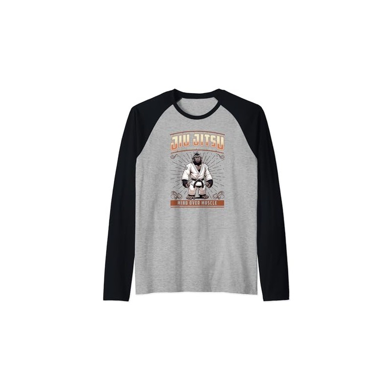 Jiu Jitsu Mind Over Muscle - Cute Grappling BJJ Gorilla