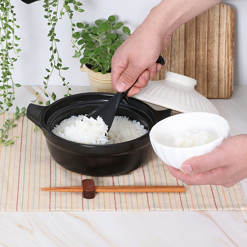 Astro 510-43 Black Rice Spoon, Made in Japan, Antibacterial, Binchotan