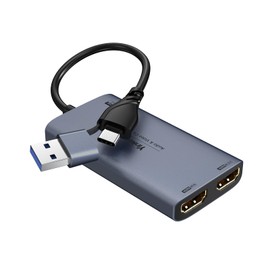 4K30Hz HDMI Video Capture Card mit Loop-Out, Yinker USB/USB-C HDMI Videoaufnahmekarte für Full HD 4K@30Hz 1080P@60fps Aufnahme und Loop-Out, Video Capture Gerät für OBS Live Streaming Gaming Record
