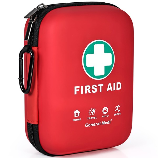 General Medi First Aid Set - 170-Piece Premium First Aid Kit for Home, Car, Travel, Office, Sports, Hiking, Camping, Rescue