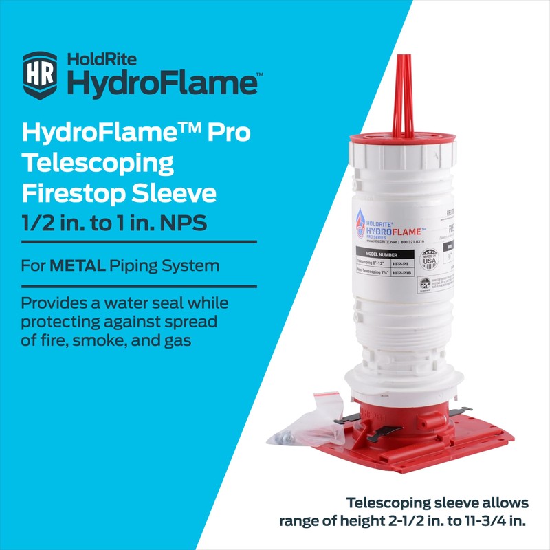 HoldRite HydroFlame 1/2 Inch to 1 Inch PRO Telescoping Sleeve,